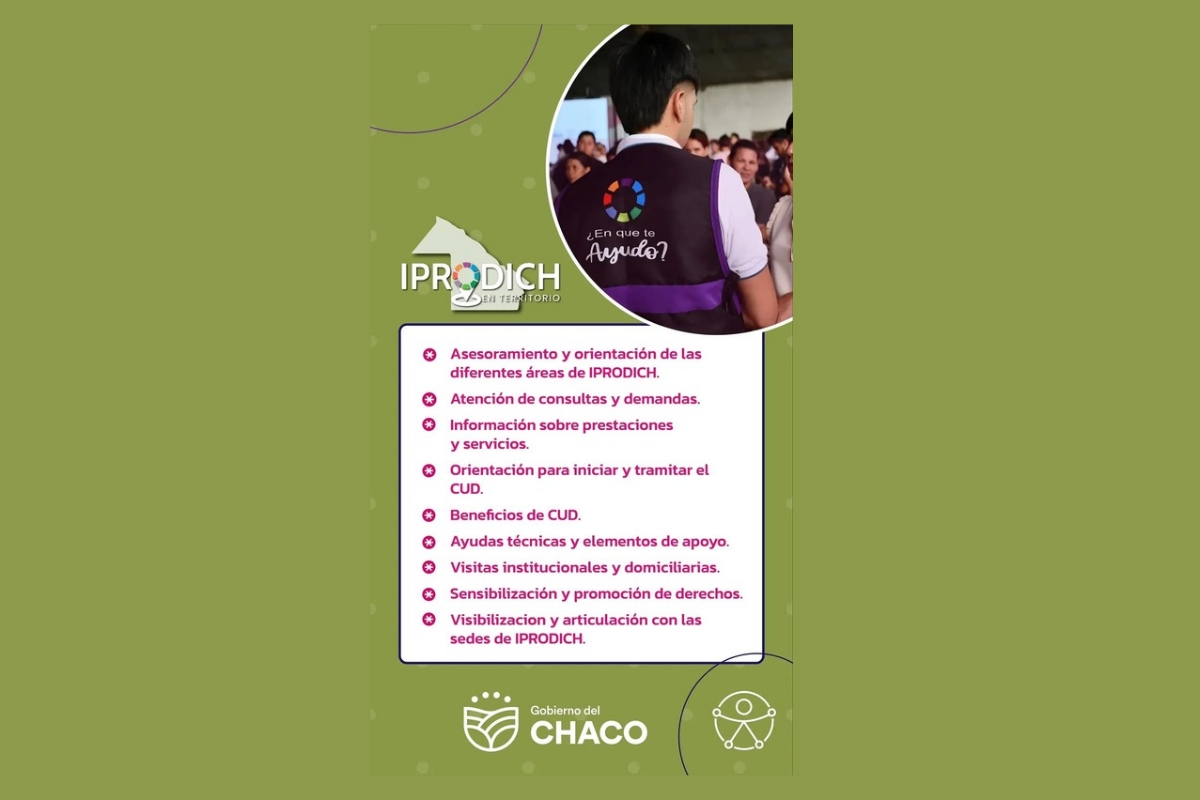 EL IPRODICH LLEGA A MACHAGAI PARA ACERCAR SERVICIOS A PERSONAS CON DISCAPACIDAD